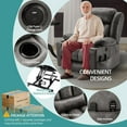 thumbnail image 4 of MEETWARM Oversized Dual Motor Lay Flat Power Lift Recliner Chair for Big Elderly with Heat Massage, Large Sleeping Electric Recliner with Extended Footrest, Lumbar Pillow, USB & Type-C Ports, Gray, 4 of 8