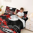 thumbnail image 3 of Homewish Red Cherry Blossoms Bed Sheets,Japanese Ukiyo e E Style Full Size Sheets,4pcs,1 Flat Sheet, 1 Fitted Sheet and 2 Pillowcases, 3 of 6