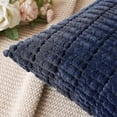 thumbnail image 4 of Pack of 2 Corduroy Decorative Throw Pillow Covers 18x18 Inch Soft Boho Striped Pillow Covers Modern Farmhouse Home Decor for Sofa Living Room Couch Be, 4 of 4