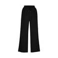 thumbnail image 4 of GUACER Wide Leg Pants for Women High Waisted with Pockets Drawstring Casual Baggy Sweatpants, 4 of 6