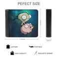 thumbnail image 2 of Invader Zim Pig Cartoon PU Leather Bifold Wallet Money Organizers Gift With Card Slots For Men And Women, 2 of 7