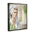 thumbnail image 4 of Stupell Industries Fashionista Bathroom Portrait Abstract Painting Black Floater Framed Canvas Art Print Wall Art, 17 x 21, 4 of 10
