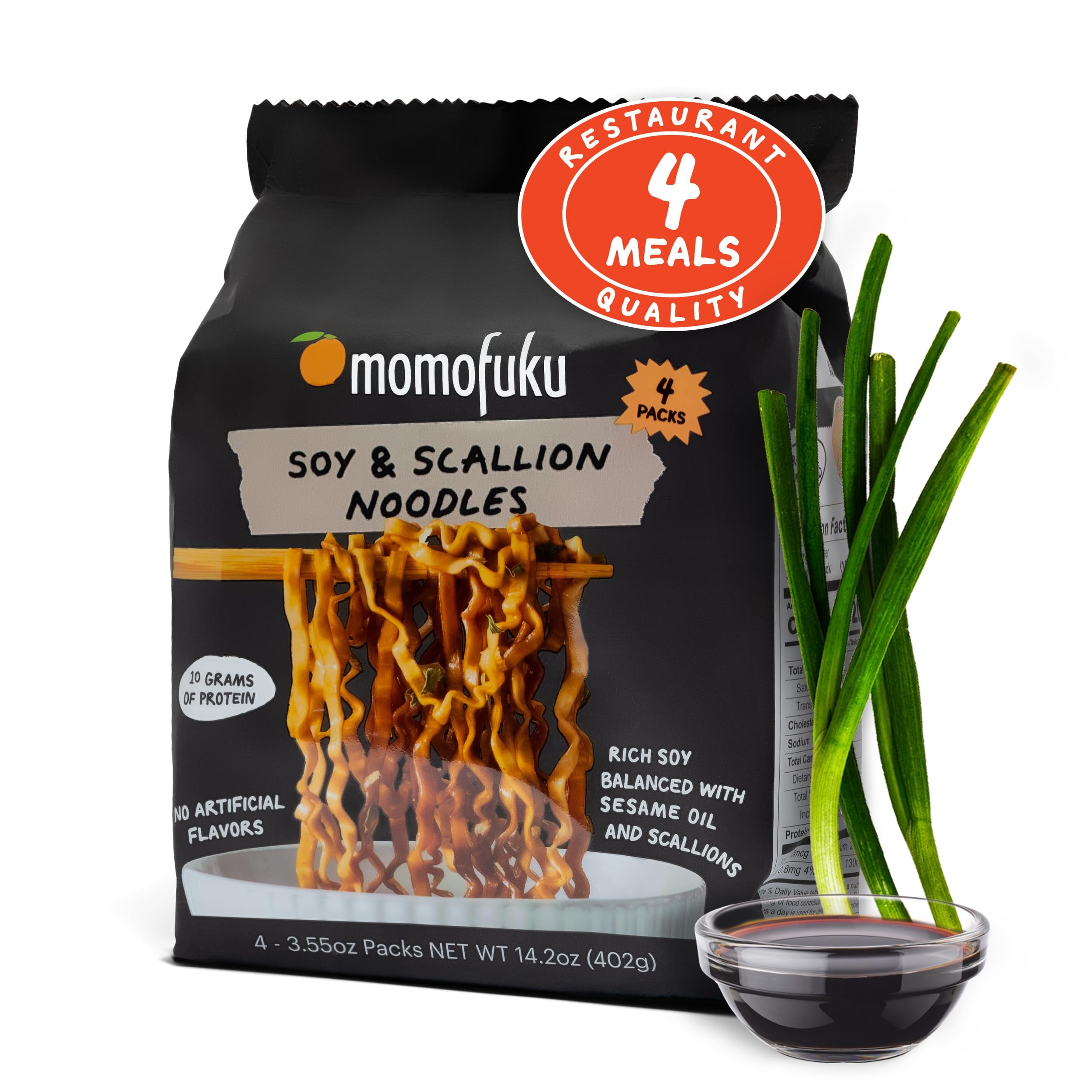 Momofuku Spicy Soy Noodles, 3.35 oz, 5-pack, Vegan Instant Noodles