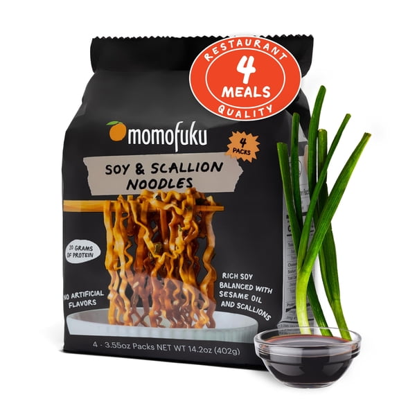 Momofuku Soy & Scallion Noodles 4 - 3.55 oz Packs