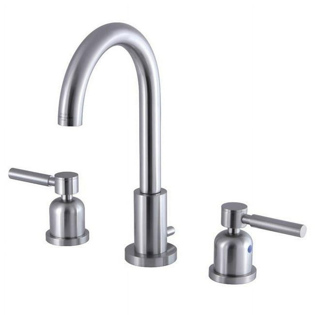 Fauceture FSC8928DL Robinet de Lavabo à Large Diffusion de 8 Po avec Bonde en Laiton, Nickel Brossé
