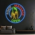thumbnail image 3 of Handmadetneonsign Custom Foot Massage Open Neon Sign, Massage Shop Led Sign, Spa Led Light, Massage, 3 of 5