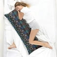 thumbnail image 3 of Boho Long Body Pillow Cover – Soft & Breathable Ethnic Fabric, Hidden Zipper, 20"x54", Stylish Abstract Tribal Print – Gift for Side Sleepers, Pregnancy, Home Decor, 3 of 5
