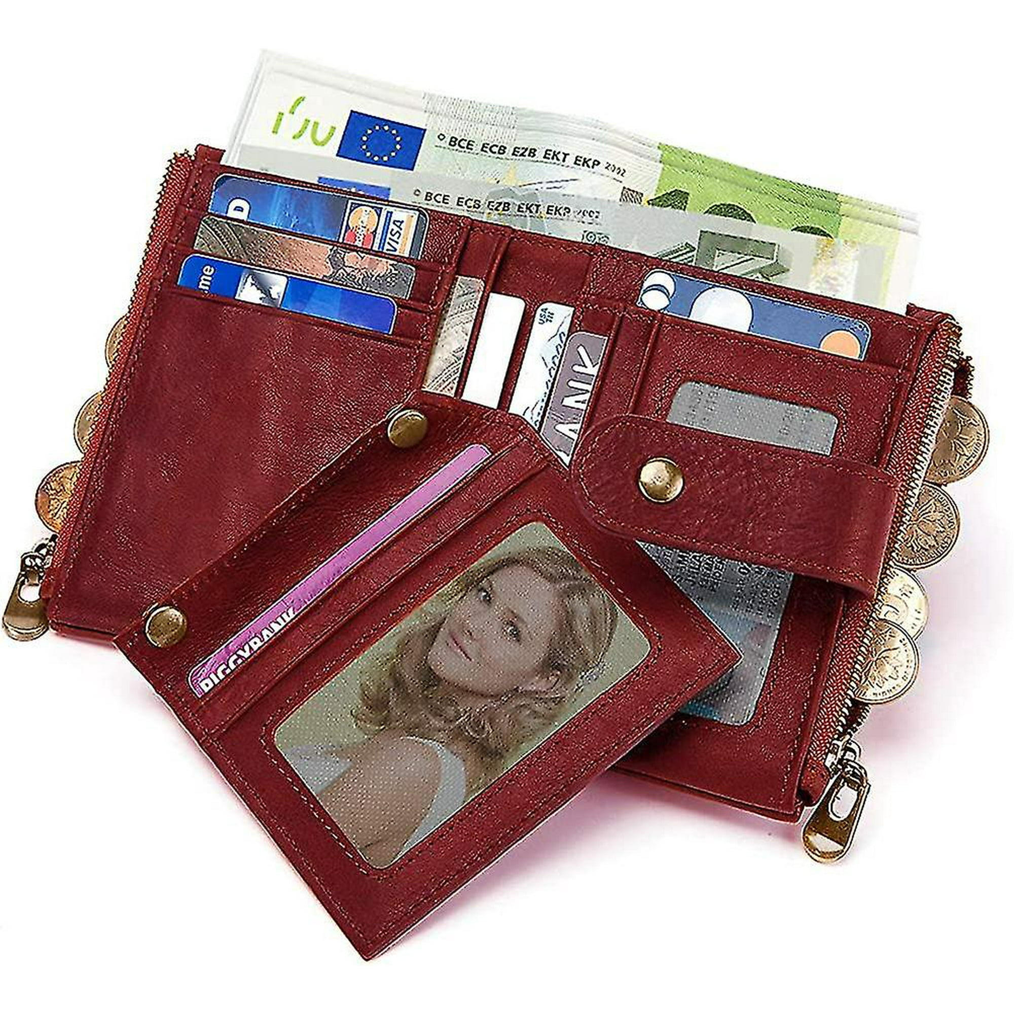 Smallbee Womens Purse Wallet Rfid Blocking Real Leather Ladies Purses With Chain Gift