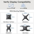 thumbnail image 5 of MountFTV Full Motion TV Wall Mount 360°Rotation Bracket for 13-42 Inch TVs and Monitors, Swivel Tilt Extension with Articulating Arms, Supports Up to 44 lbs, Max 200x200mm, 5 of 9