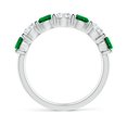 thumbnail image 2 of ANGARA Lab Grown Half Eternity Seven Stone Emerald and Lab Diamond Wedding Ring for Women in 14K White Gold (Size-4mm) | May Birthstone, Anniversary, Jewelry Gift for Women | Lab-Grown Emerald Ring, 2 of 8
