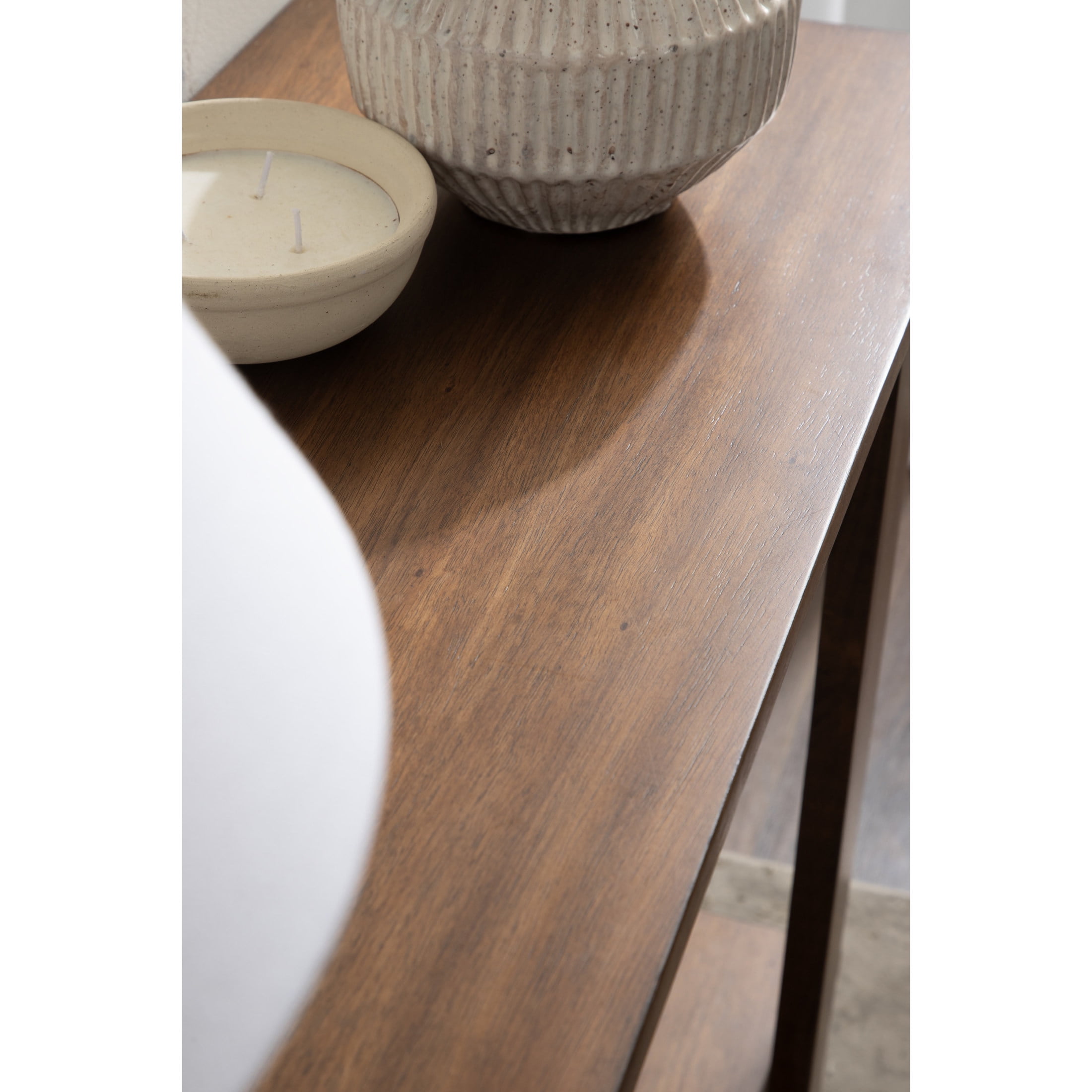 Kate and Laurel Foxford Tiered Rectangle Console Table, 42 x 14 x 30, Walnut Brown, Transitional Two-Tier Wood Entryway Table with Storage for Use as Living Room Behind Couch Table