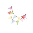 thumbnail image 4 of Banner Triángulo De Flores De Forma Florales Decoración De Partido perfecl La bandera que cuelga de la flor, 4 of 6