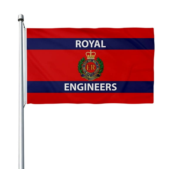 Aihccy Royal Engineers Flag with Brass Grommets Size - 3x5Ft
