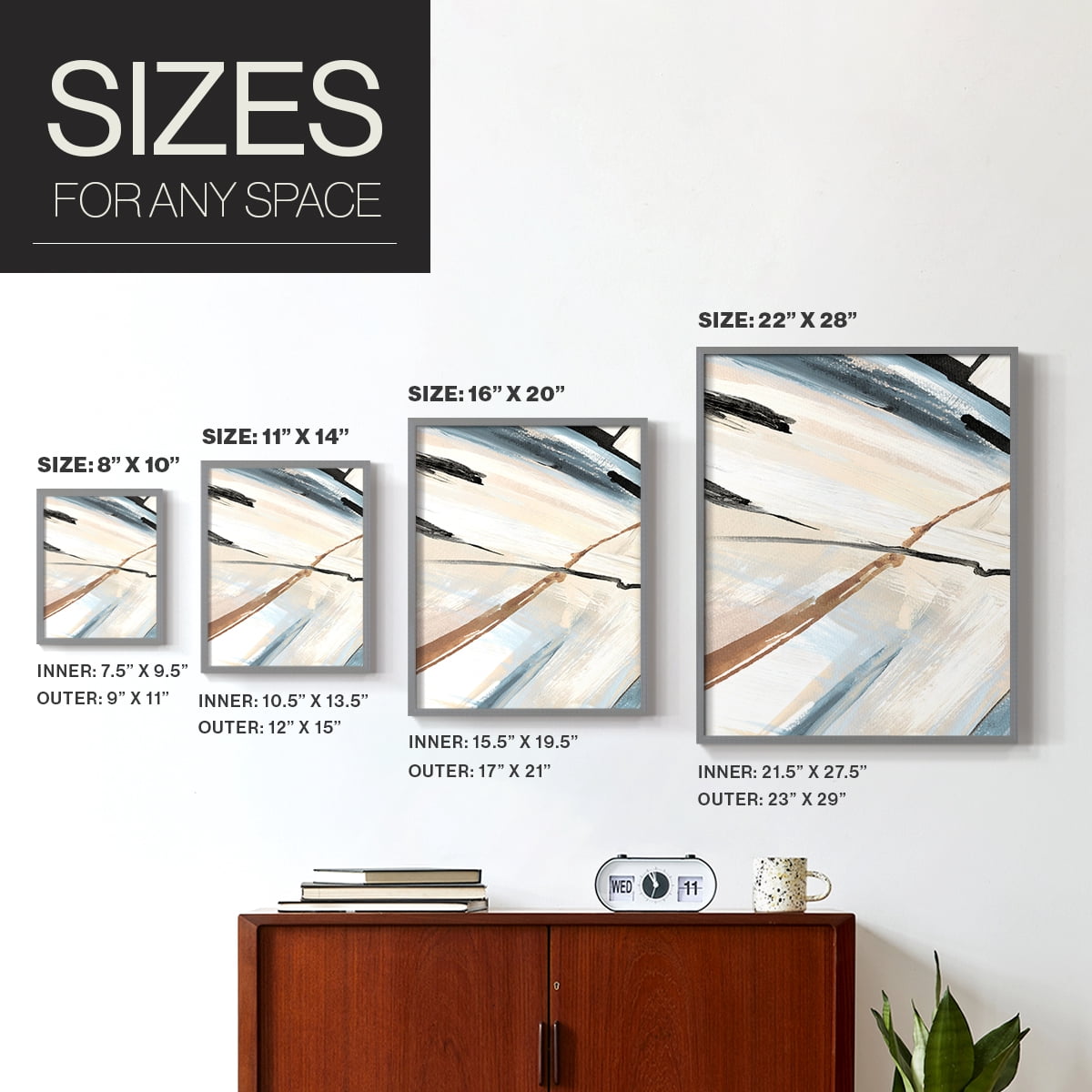 Dancing Wind Revisit II Framed Print in Gray Solid Wood Framed Print No Nail Hanging