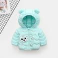 thumbnail image 2 of Mercatoo Toddler Baby Boys Girls Winter Down Jacket Long Sleeve Cute Animals Print Coats Hooded Zipper Jacket Girls, 2 of 3