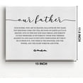 thumbnail image 2 of Inspirational Canvas Wall Art Our Father Prayer Print Framed the Lords Prayer Scripture Painting Artwork Ready to Hang Home Dining Room Kitchen Decor 15x11.5 Inches, 2 of 6