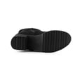 thumbnail image 5 of BLISSFUL STEP Women's Buckle Zipper Block Heel Combat Boots Black 7, 5 of 7