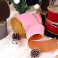 thumbnail image 2 of Cinta CSZD RIBBON de terciopelo rosa y dorado de 10 cm de ancho x 10 m de largo, 2 of 9