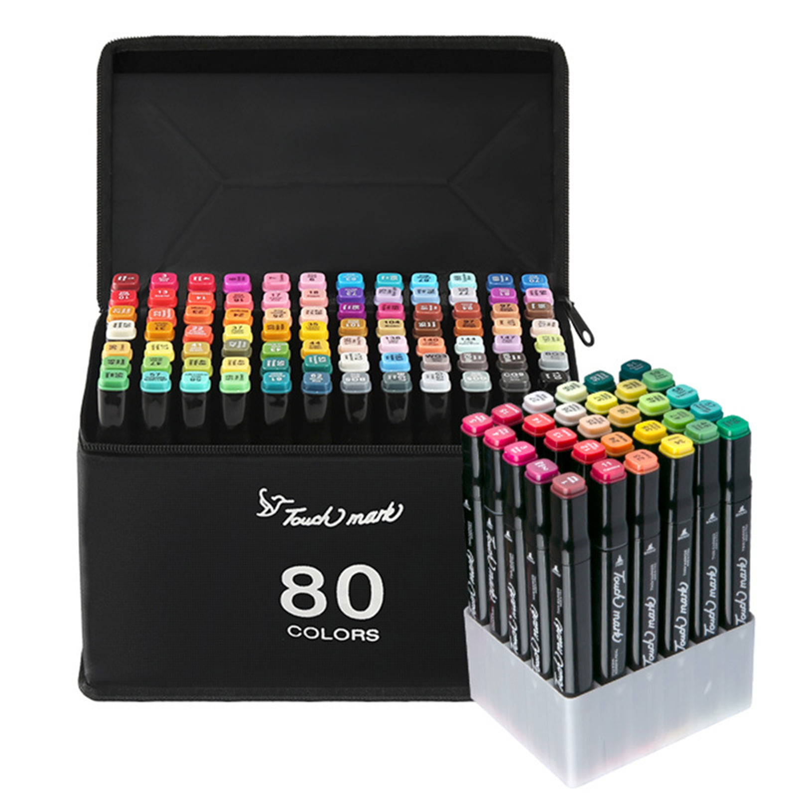 SOALSUIS 80 Colours Markers Pens for Kids & Adults with Dual Tips, Graphic  Sketch Markers Art Pens for Drawing, Painting, Coloring, Sketching, Double  Tipped Graphic Marker Pen (Black 80) : : Stationery