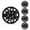 WJ-5051-BL, variant on 4Pcs Set Hubcap,13 inch Universal Wheel Rim Cover Replacement,Compatible with Steel Wheels,Snap on Installation,PP,Silver