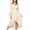 *Beige, variant on VBVC Women's Off Shoulder Smocked Maxi Dress, Ladies' Boho Long Bell Sleeve Tiered Dresses, Elegant Renaissance High Low Ruffle Dress For Women,Beige,S-2XL