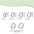 thumbnail image 3 of 24Pcs 6 Size 304 Stainless Steel Plain Band Rings Set Stainless Steel Color Inner Diameter: 16~21mm 4Pcs/size DIY, 3 of 6