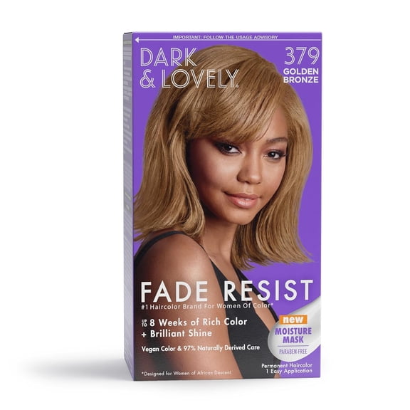 Dark And Lovely Fade Resist Hair Color, Golden Bronze, 379, Pack of 1
