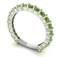 thumbnail image 2 of 1.2 ctw Wedding Band for Women - 18K White Gold Natural Peridot Stackable Eternity Ring, 2 of 6