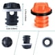 thumbnail image 5 of Eigraketly Paquete de 2 cajas refrigeradas con aislamiento para enfriador de pesca, tapones de drenaje de agua, reemplazo de bloqueo de pescado Kits de desorden para acampar Naranja, 5 of 6