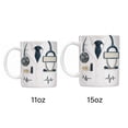 thumbnail image 2 of Hospital Professional Ceramic Coffee Cup Customizable Doctor Name Stethoscope Pattern Unique Appreciation Present, 2 of 5