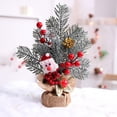 thumbnail image 4 of Christmas Tree9.84inch Artificial Christmas Trees Mini Christmas Trees Artificial Table Top Little Xmas Decorations with Holiday Ball Ornaments Red Berry Pinecone for Home Party Xmas Decor, 4 of 7