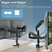 PUTORSEN 17-49 inch Premium Aluminum Heavy Duty Dual Monitor Arm for Ultrawide Screens up to 44lbs, Vertical Stacked Dual Monitor Desk Mount, Full Motion Dual Vertical Monitor Mount