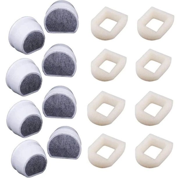 16 Foam Prefilters Carbon Filter Compatible with PetSafe Drinkwell Fountain INOX 360 Avalon Pagoda Seascape Sedona, Water Fountain Filter