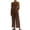 Brown, variant on hoksml Women's 2 Piece Linen Cotton Set, Vacation Outfits for Women, Cami Top and Wide Leg Pants