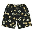 thumbnail image 3 of Uemuo Daisy Pattern Men's Swim Trunks Hawaiian Beach Bathing Suit Swimsuits Beach Quick-Dry Shorts with Pockets-XX-Large, 3 of 9