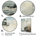 thumbnail image 3 of Designart "Coastal Lighthouse In Minimal Grey I" Beach Light House Floater Framed Wall Art Prints, 3 of 5