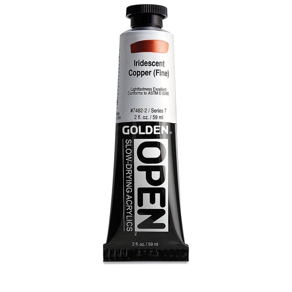 Golden Open Acrylics - Iridescent Copper (Fine), 2 oz Tube