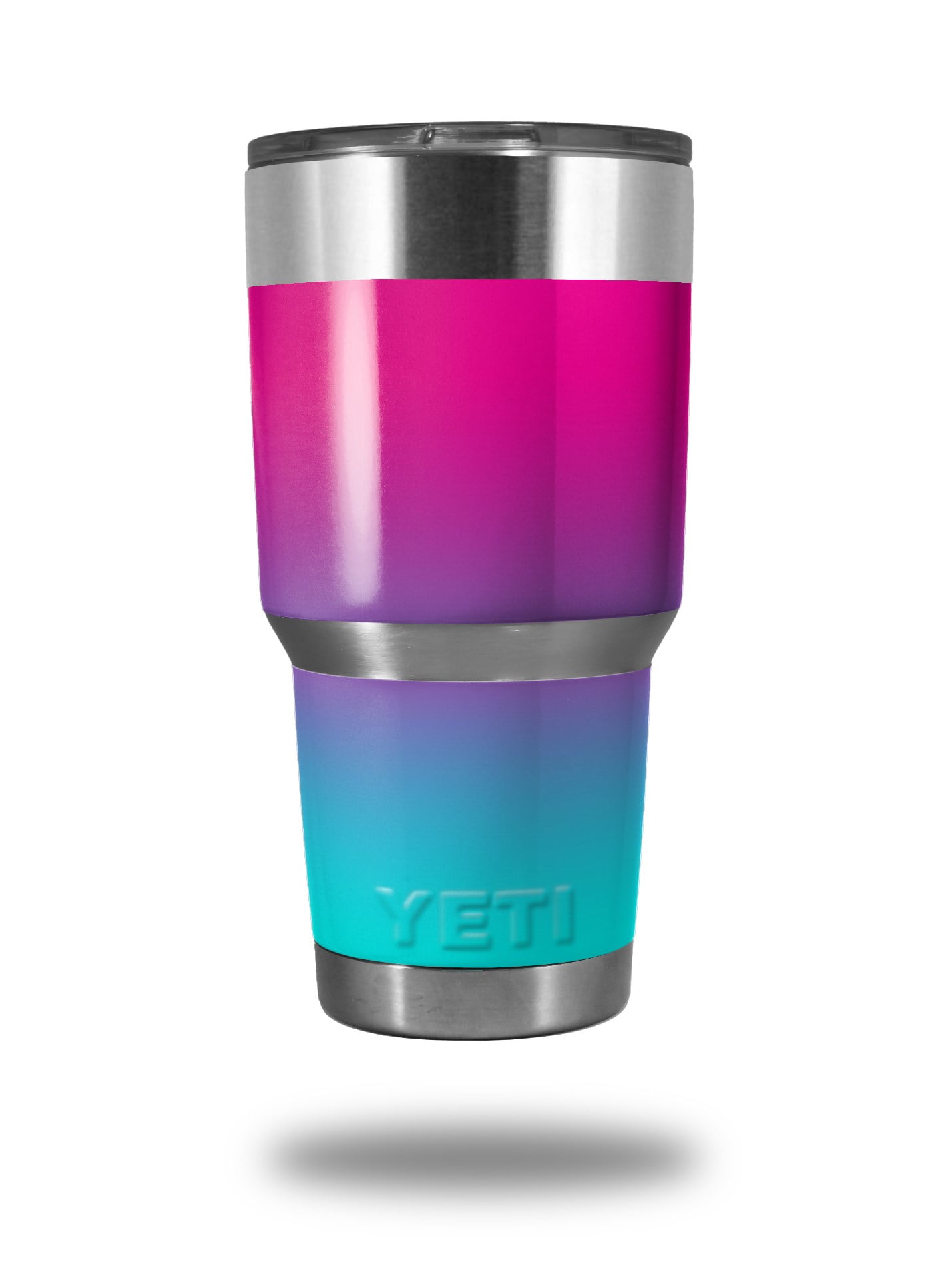 Skin for 2017 RTIC 40oz Smooth Fades Neon Teal Black TUMBLER NOT INCLUDED 