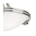 thumbnail image 3 of Possini Euro Design Deco Modern Ceiling Light Semi Flush Mount Fixture 16" Wide Brushed Nickel 2-Light White Marbleized Glass Bowl for Bedroom Kitchen, 3 of 7