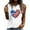 White, variant on Sevevn Women's Summer Casual Round Neck Loose Sleeveless T-Shirt Rollbacks White M