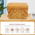 thumbnail image 4 of TABLZONE Outdoor Basket Yellow Wood Handwoven Storage 1Set for Couples, 4 of 6