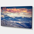 thumbnail image 2 of Winter Alpine Sunset over Hills - Large Landscape Canvas Art Print, 2 of 4