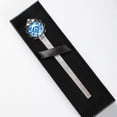thumbnail image 4 of Flag of Israel Vintage Silver Lace-Edged Bookmark: a Gift for Book Lovers and Readers, 4 of 5