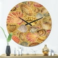 thumbnail image 2 of Designart 'Sea Sand and Seashell' Modern Wood Wall Clock, 2 of 5