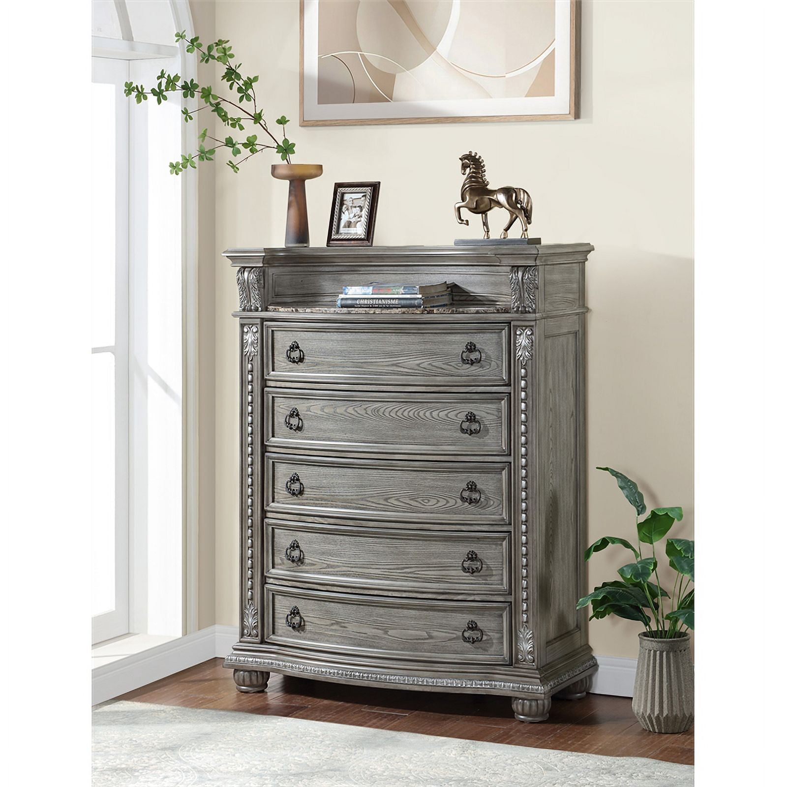 Glory Furniture Liverpool Chest in Black Color