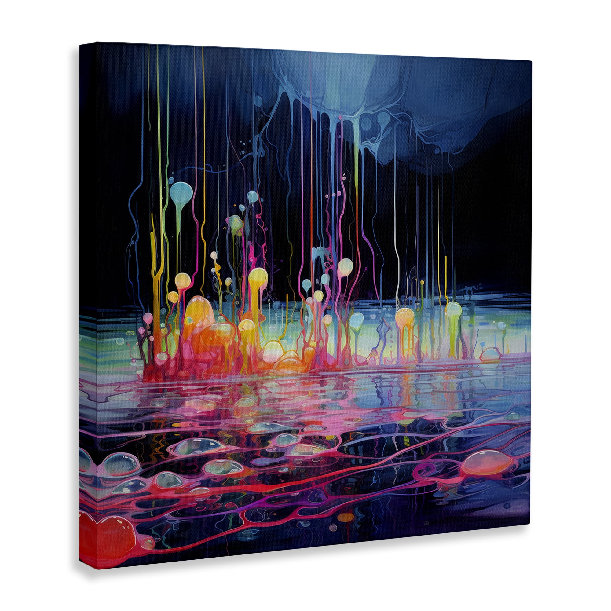 Stupell Industries Abstract Mystic Landscape Abstract Painting Wrapped Canvas Art Print Wall Art, 17 x 17