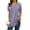 Purple, variant on Nlife Women Short Sleeve Lace Up V Neck Long Sleeve Top