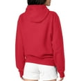 thumbnail image 5 of Women's G-III 4Her by Carl Banks  Red Cincinnati Reds Heart Fleece Pullover Hoodie, 5 of 5