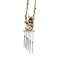 thumbnail image 4 of Carillón de viento escultural con temática animal, figura única rústica, regalo ideal para colgar Marrón claro, 4 of 9