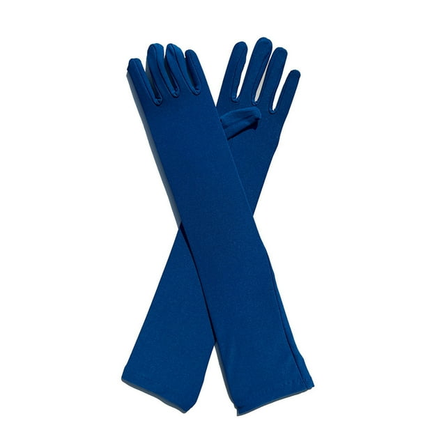 CSChome Long Gloves Long Solid Color Super Soft Friendly to Skin Milk Silk Dance Party Bar